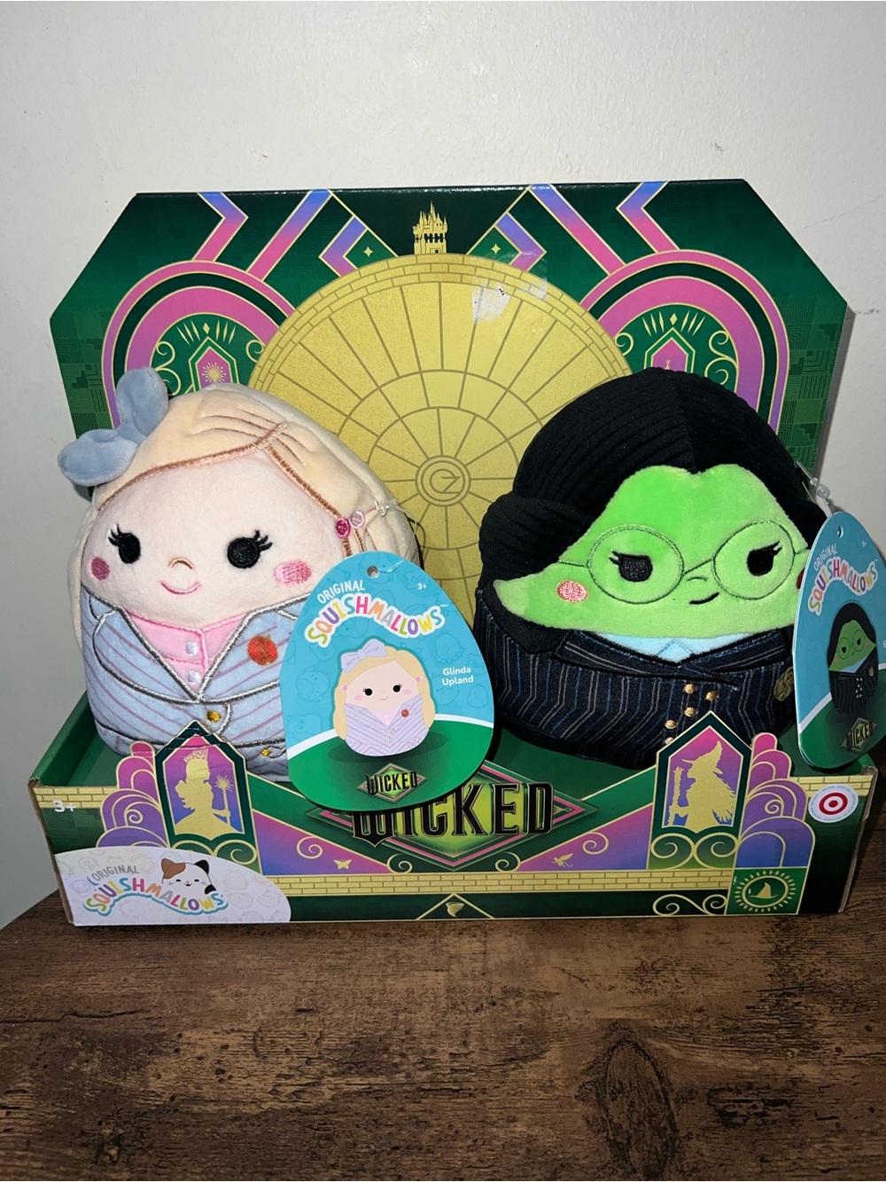 Squishmallows Wicked Musical Duo Plush - Pink & Green Glinda and Elphaba Set
